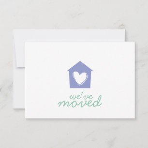 Violet Tulip Heart House Housewarming Party einlad Einladung