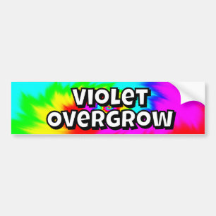 Violet überwuchert (Sie können die Wörter ändern) Autoaufkleber