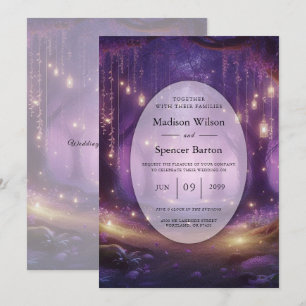 Violet um Mitternacht Enchanted Forest Hochzeit Einladung