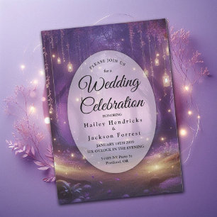 Violet um Mitternacht Enchanted Forest Hochzeit Einladung