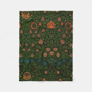 Violet und Columbine (von William Morris) Fleecedecke