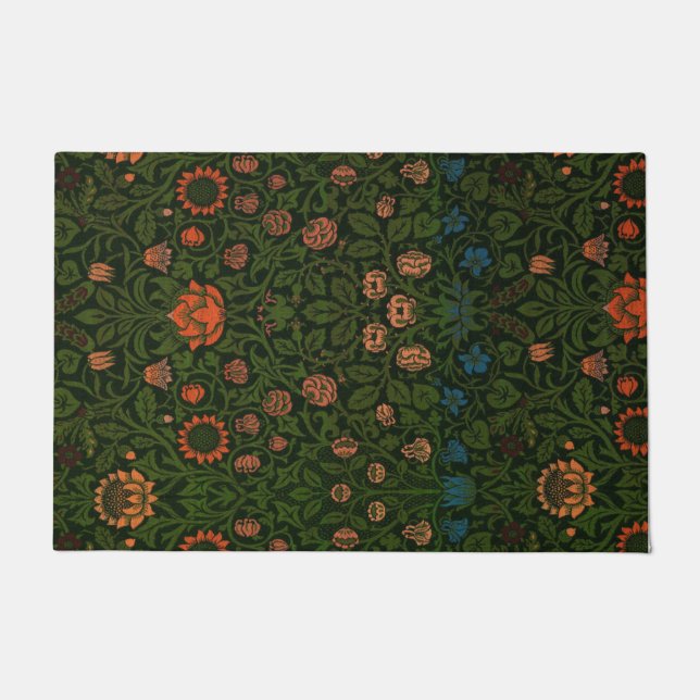 Violet und Columbine (von William Morris) Fußmatte (Vorderseite)