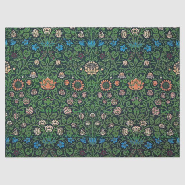 Violet und Columbine, William Morris Seidenpapier (Vorderseite)