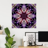 Violet und Magenta Kosmische Blume Kaleidoskop