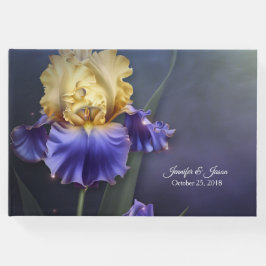 Violet und Yellow Iris Wedding Guest Book Gästebuch