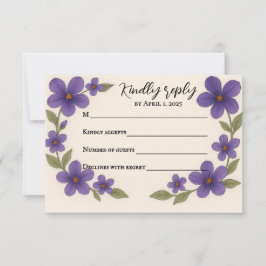 Violet Veil RSVP-Karte RSVP Karte
