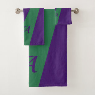violet vert moderne élégant chic audacieux monogra