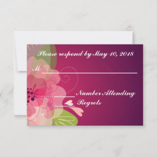 Violet Violet Transparent Mariage Floral RSVP