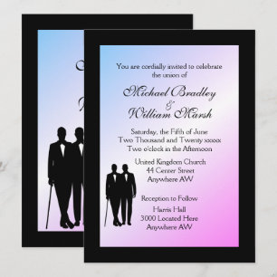 Violet Voyeur Gay Wedding Einladung