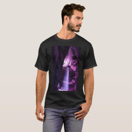 Violet Wasserfall Männer schwarzer T - Shirt