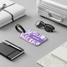 Violet Wave Pattern Gepäckanhänger