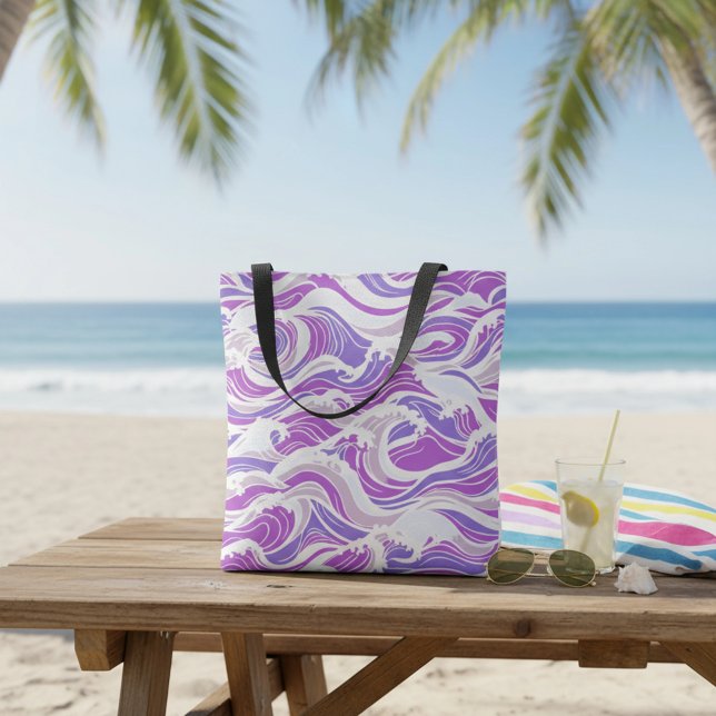 Violet Wave Pattern Tasche (Von Creator hochgeladen)