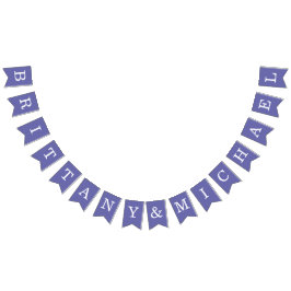 Violet Wedding Bride and Groom Names Einfach Lila Wimpelkette