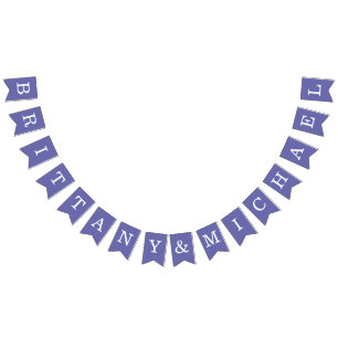 Violet Wedding Bride and Groom Names Einfach Lila Wimpelkette