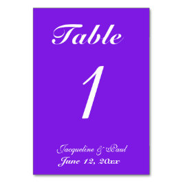 Violet Wedding Tischnummer