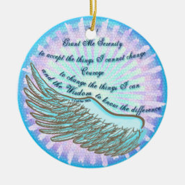 Violet Wing Serenity Keramik Ornament
