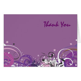 VIOLET WIRBEL Bat Mitzvah Einladung Vielen Dank