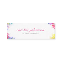 Violet yellow artistic painting brush flowers card