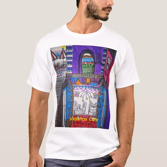 Violeta's Cafe Herren Basic T-Shirt (Vorderseite)