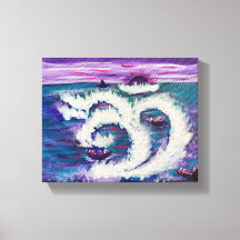 Violetblüte - Om-Leinwand-Malerei
