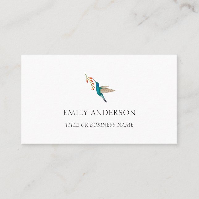 Violetear Hummingbird Business Card Visitenkarte (Vorderseite)