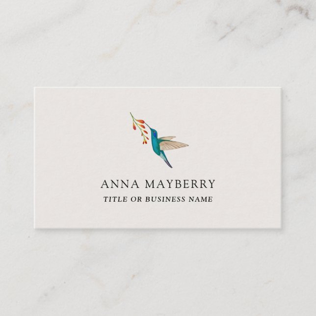 Violetear Hummingbird Business Card Visitenkarte (Vorderseite)