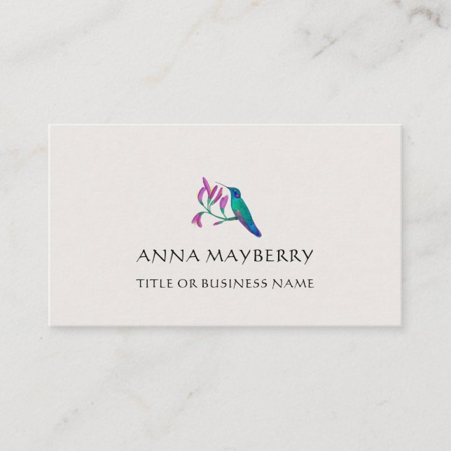 Violetear Hummingbird Business Card Visitenkarte (Vorderseite)