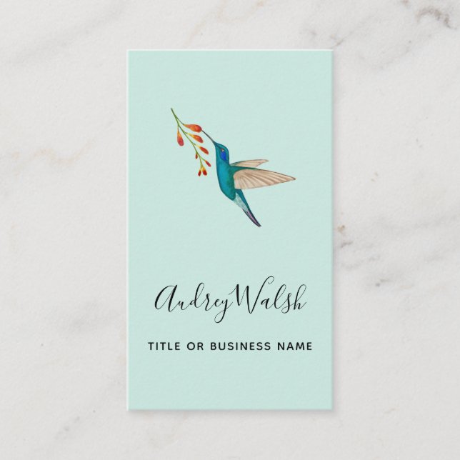 Violetear Hummingbird Business Card Visitenkarte (Vorderseite)