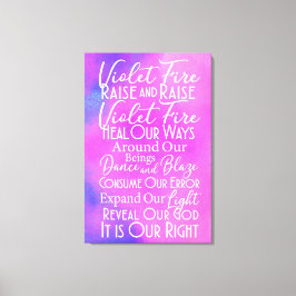 Violetfeuergebet: Spirituelle Kunst der positiven Leinwanddruck