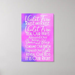 Violetfeuergebet: Spirituelle Kunst der positiven Leinwanddruck