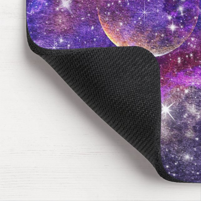 Violetgalaxie Milchstraße mit Planet Mousepad (Ecke)