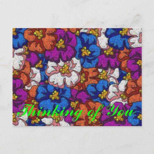 Violets Abstraits - Carte postale (Devant)