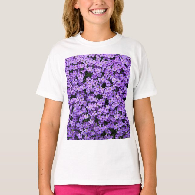 Violets Baby Girls T - Shirt Violet Blume (Vorderseite)