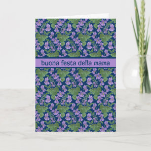 Violets, carte de fête des mères, salut italien