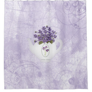 Violets Dans Le Rideau De Douche De Théâtre