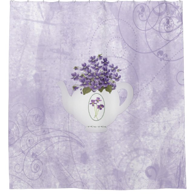 Violets Dans Le Rideau De Douche De Théâtre (Devant)