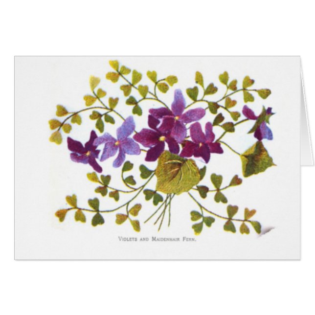 Violets et Maidenhair Fern (Devant horizontal)