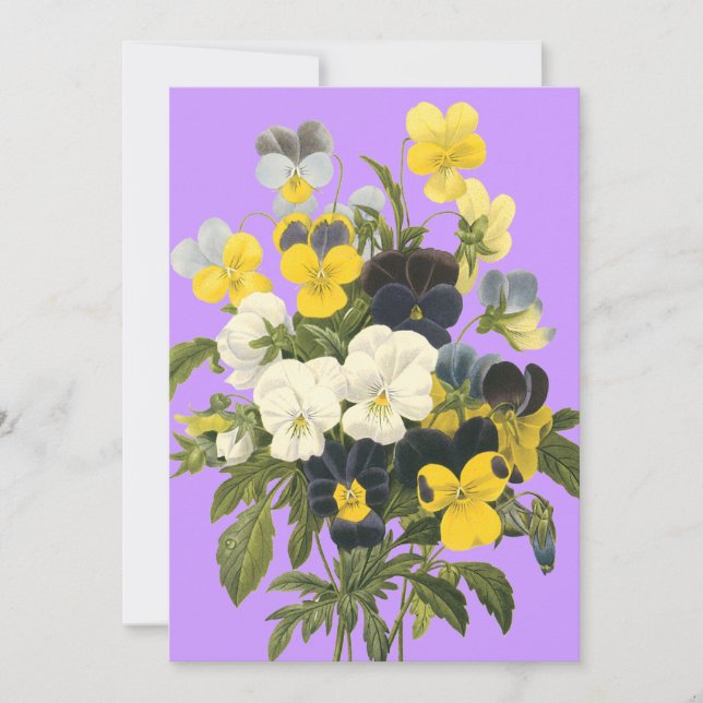 Violets et Pansy Custom Baby Shower Invitations (Devant)