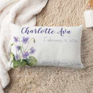 Violets Februar Geburtsmonat Blume Lendenkissen