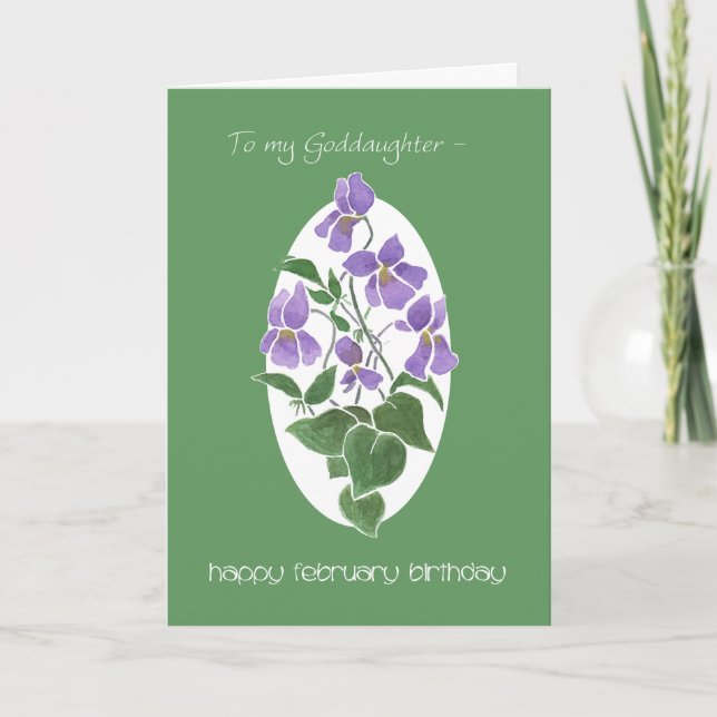 Violets, Février Carte d'anniversaire, Godgirl (Devant)