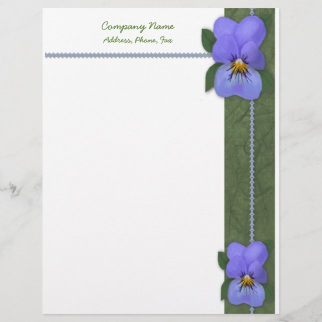 Violets Letterhead Briefbogen (Vorderseite)