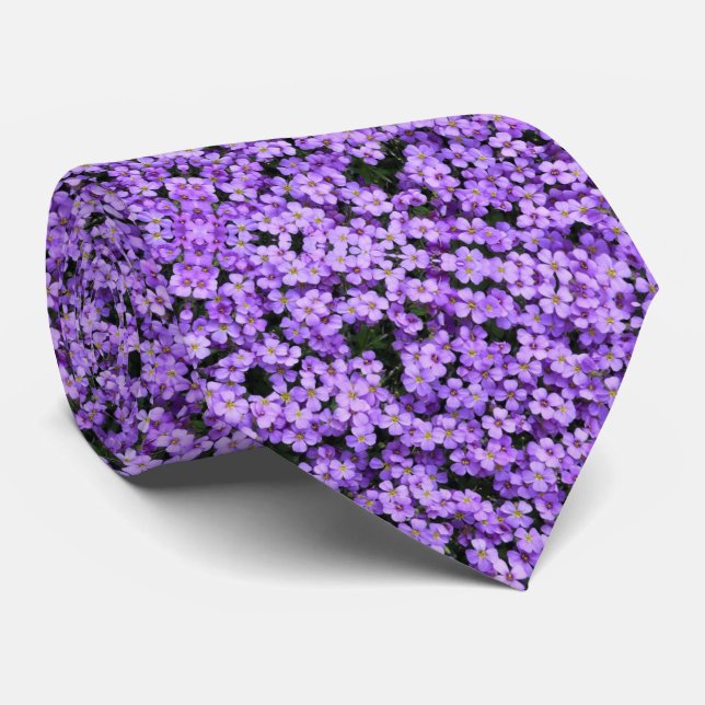 Violets Neck Tie Violet Blume Krawatte (Gerollt)