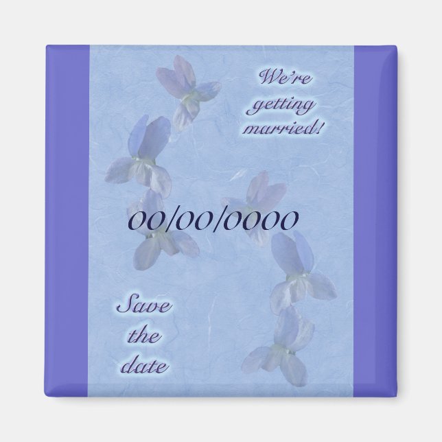 Violets Save the Date Items Magnet (Vorne)