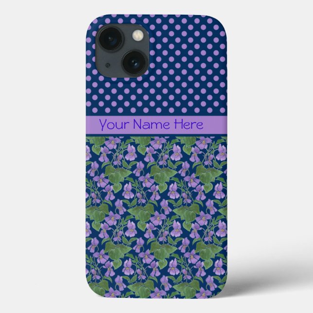 Violets und Polka Dots iPhone 6 Fall Xtreme Fall Case-Mate iPhone Hülle (Rückseite)
