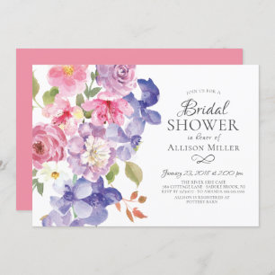 Violets violets Invitations de douches nuptiales f