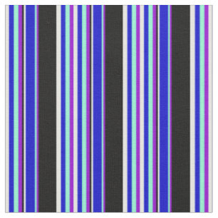 Violett, Aquamarine, Blau, Minzcreme und schwarze Stoff