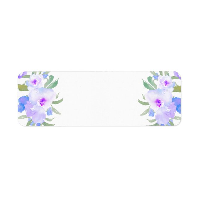 Violett-Aquarellblumen (Vorne)