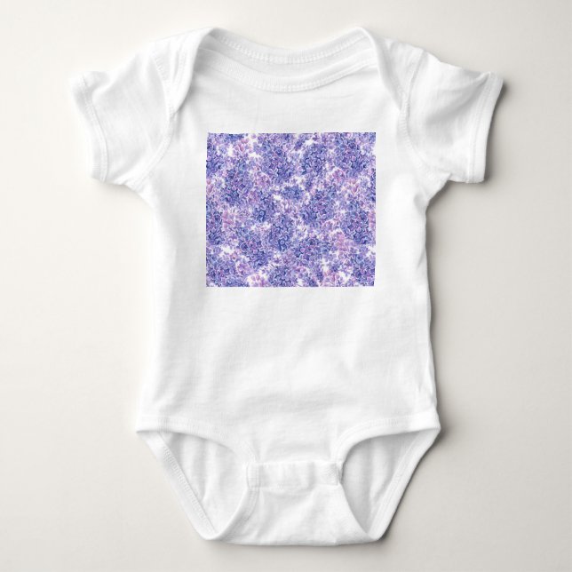 Violett Aquarelllila-Blume Baby Strampler (Vorderseite)