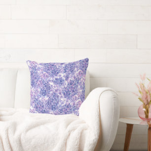 Violett Aquarelllila-Blume Kissen