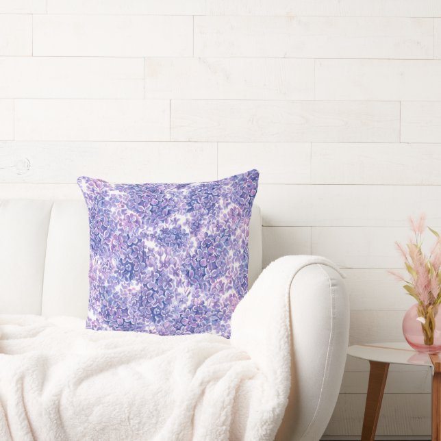 Violett Aquarelllila-Blume Kissen (Liege)